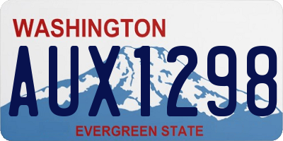 WA license plate AUX1298