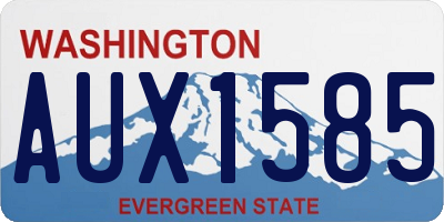 WA license plate AUX1585