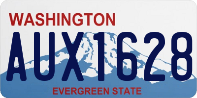 WA license plate AUX1628