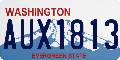 WA license plate AUX1813