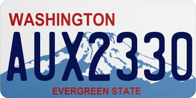 WA license plate AUX2330