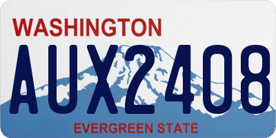 WA license plate AUX2408