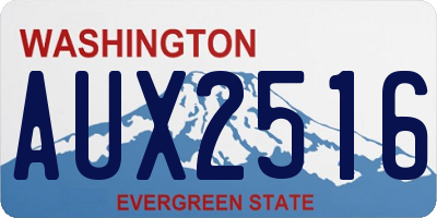 WA license plate AUX2516