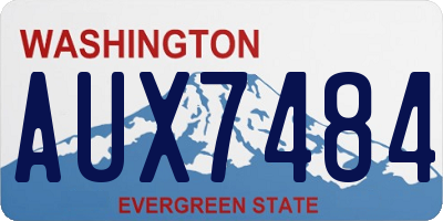 WA license plate AUX7484