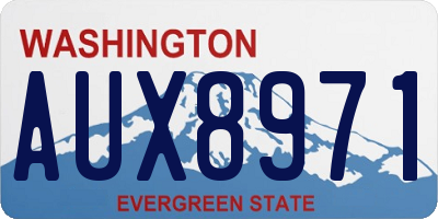 WA license plate AUX8971