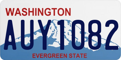 WA license plate AUY1082