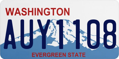 WA license plate AUY1108