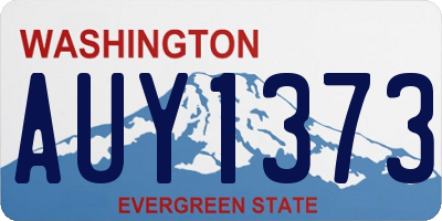 WA license plate AUY1373