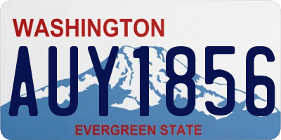 WA license plate AUY1856
