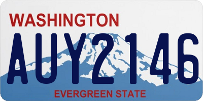 WA license plate AUY2146