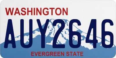 WA license plate AUY2646
