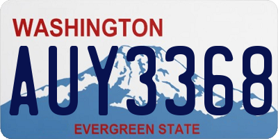 WA license plate AUY3368