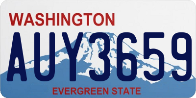 WA license plate AUY3659