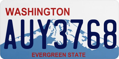 WA license plate AUY3768