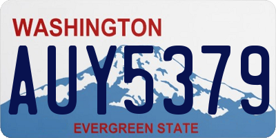 WA license plate AUY5379