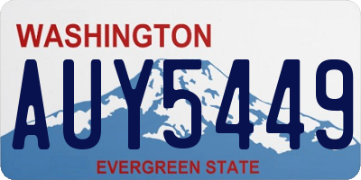 WA license plate AUY5449