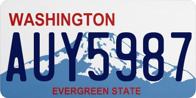 WA license plate AUY5987