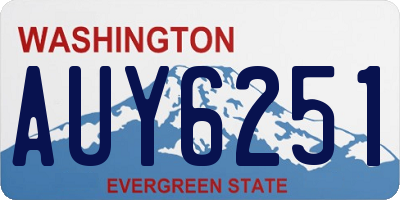 WA license plate AUY6251