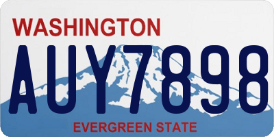 WA license plate AUY7898