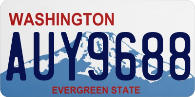 WA license plate AUY9688