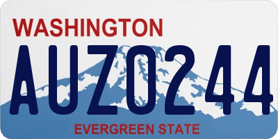 WA license plate AUZ0244
