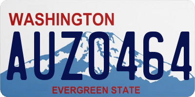 WA license plate AUZ0464