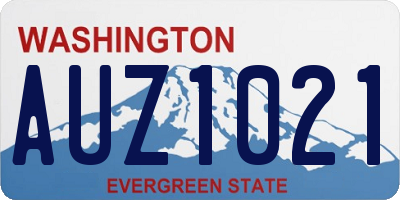 WA license plate AUZ1021