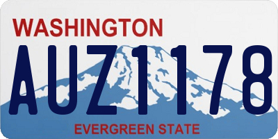 WA license plate AUZ1178
