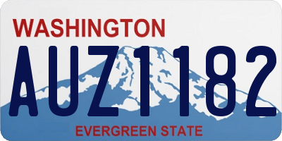 WA license plate AUZ1182