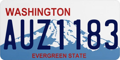 WA license plate AUZ1183