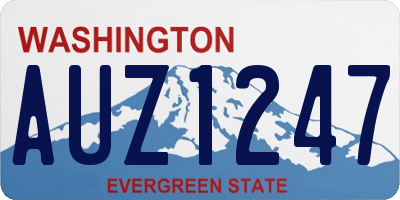 WA license plate AUZ1247