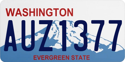 WA license plate AUZ1377