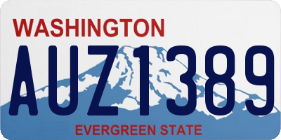 WA license plate AUZ1389