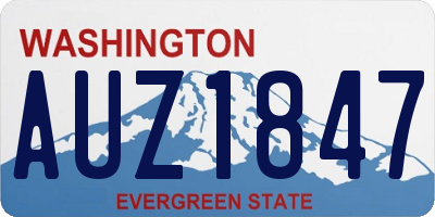 WA license plate AUZ1847