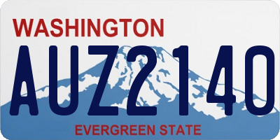 WA license plate AUZ2140
