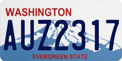 WA license plate AUZ2317