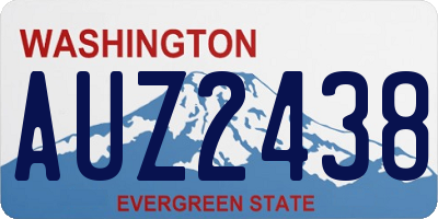 WA license plate AUZ2438