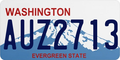 WA license plate AUZ2713