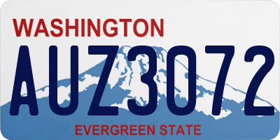 WA license plate AUZ3072