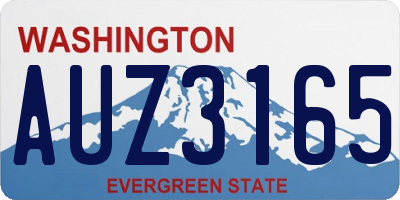 WA license plate AUZ3165