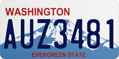 WA license plate AUZ3481