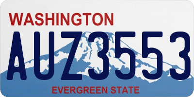 WA license plate AUZ3553