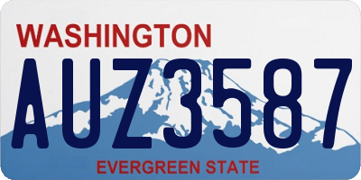 WA license plate AUZ3587