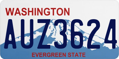 WA license plate AUZ3624