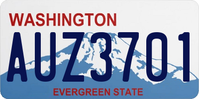 WA license plate AUZ3701