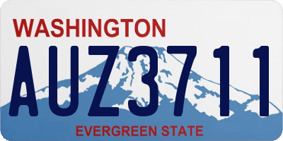 WA license plate AUZ3711