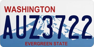 WA license plate AUZ3722