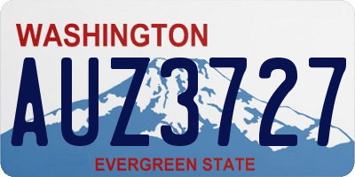 WA license plate AUZ3727