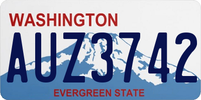 WA license plate AUZ3742