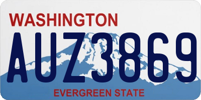 WA license plate AUZ3869
